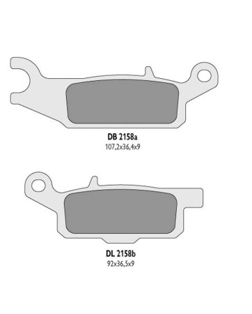DELTA BRAKING KLOCKI HAMULCOWE KH446 YAMAHA YFM 550 GRIZZLY '1114, YFM 700 GRIZZLY '0718 PRAWY TYŁ  ZASTĘPUJĄ DB2158MXD ORAZ DB2158QDD