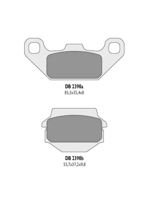 Obrazek dla: DELTA BRAKING KLOCKI HAMULCOWE KH128 KEF 300 LAKOTA`9404, KSF 250`9404  ZASTĘPUJĄ DB2390MXD ORAZ DB2390QDD