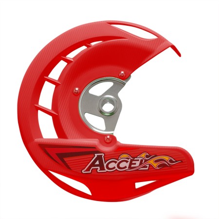ACCEL OSŁONA TARCZY HAMULCOWEJ PRZÓD HONDA CRF 250/450R,X '04'14, CR 125/250 '04'07 KOLOR CZERWONY (FDG01RD)