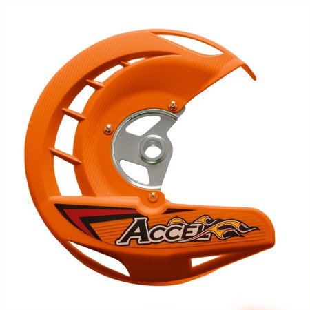 ACCEL OSŁONA TARCZY HAMULCOWEJ PRZÓD KTM SX/SXF '03'14, EXC, EXCF '03'15 KOLOR POMARAŃCZOWY (FDG05OR)