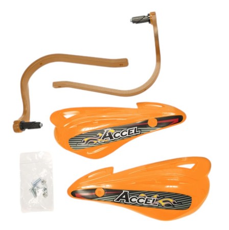 ACCEL OSŁONY RĄK (HANDBARY) Z MOCOWANIEM ALUMINIOWYM ATV (22+28MM) (ALUPOMARAŃCZOWY, PLASTIKPOMARAŃCZOWY)