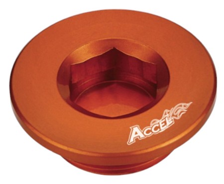 ACCEL KOREK INSPEKCYJNY POKRYWY ZAPŁONU KTM SXF250/350/450/505 '07'13 KOLOR POMARAŃCZOWY