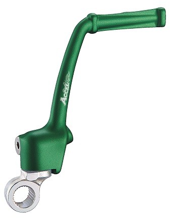 ACCEL DŹWIGNIA STARTERA (KOPKA) ALUMINIOWA KAWASAKI KX 65 '00'24, KOLOR ZIELONY