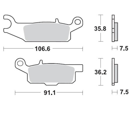 MOTOMASTER KLOCKI HAMULCOWE KH444 SINTER METAL OEM: 11 (SINTERPRO RACING) YAMAHA: YFM 700 GRIZZLY PRZÓDPRAWY