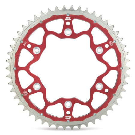 MOTOMASTER PROMOCJA ZĘBATKA TYLNA DUAL RING (STALOWOALUMINIOWA) 289 52 (28952) KOLOR CZERWONY HONDA CR / CRF '83'25, BETA RR '13'25, (JTR210.50) (ŁAŃC.520)