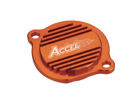 ACCEL POKRYWA FILTRA OLEJU KTM SXF/EXCF 400/450/520/525 '99'07, SXF/EXCF 250 '06'12 KOLOR POMARAŃCZOWY