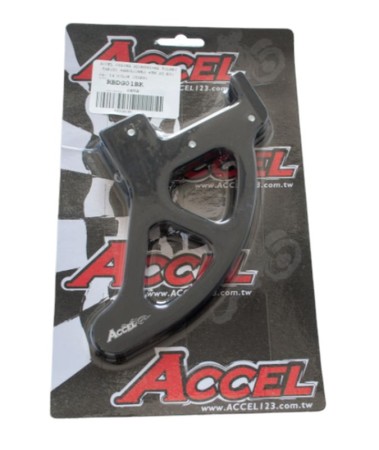 ACCEL OSŁONA ALUMINIOWA TYLNEJ TARCZY HAMULCOWEJ KTM SX/SXF '04'18, EXC/EXCF '04'19 HUSQVARNA KOLOR CZARNY