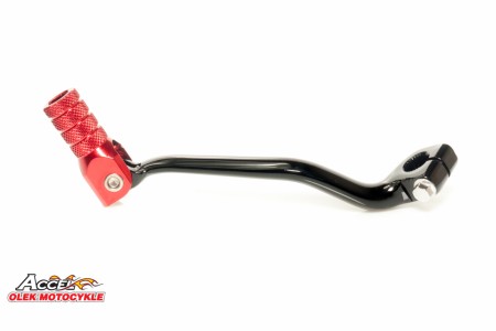ACCEL DŹWIGNIA ZMIANY BIEGÓW HONDA CR 250 '87'07, CR 500 '90'04 ALUMINIOWA KOLOR CZARNY, KOŃCÓWKA CZERWONA