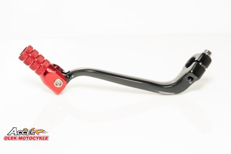 ACCEL DŹWIGNIA ZMIANY BIEGÓW HONDA CRF 450R '11'16 ALUMINIOWA KOLOR CZARNY, KOŃCÓWKA CZERWONA (24700MEN306)