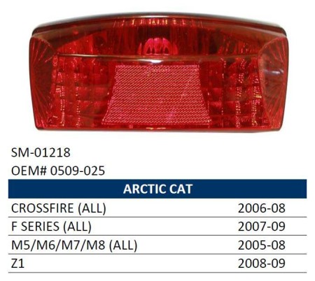 SPI SNOW LAMPA TYLNA SNOW ORAZ ATV ARCTIC CAT (ALL MODELS) '05'09 (SKUTER ŚNIEŻNY)