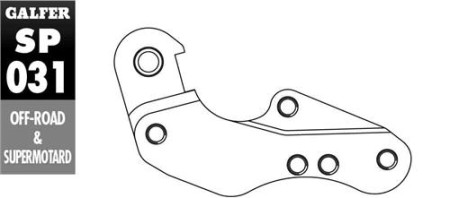 GALFER ADAPTER TARCZY HAMULCOWEJ 260MM YAMAHA WR/YZ 125 `0107 YZF 250/426/450 '0107 WRF 250/426/450 0015