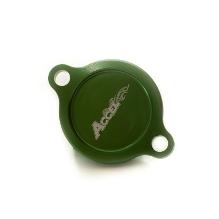ACCEL POKRYWA FILTRA OLEJU KAWASAKI KXF 250 '0520 KOLOR ZIELONY  PROMOCJA