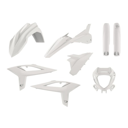 POLISPORT KOMPLET PLASTIKÓW (FULL KIT) BETA RR 2T/4T '20'22 W ZESTAWIE OSŁONA LAMPY (8667300001) I OSŁONY AMORTYZATORÓW (8425700001) KOLOR BIAŁY OEM