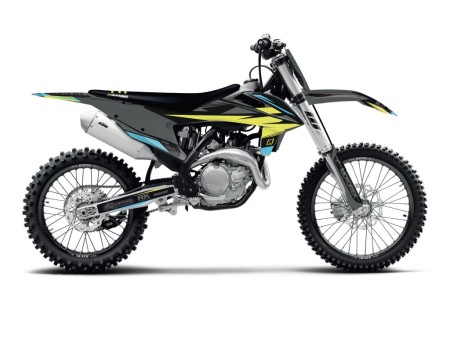 BLACKBIRD KOMPLET PLASTIKÓW I NAKLEJEK (OKLEIN + POKROWIEC/POSZYCIE NA SIEDZENIE KTM SXSXF '19'22, EXC '20 STEALTH GREY