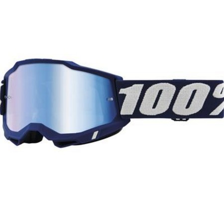 100 PROCENT GOGLE ACCURI 2 DEEPMARINE  MIRROR BLUE LENS  KOLOR GRANATOWY/BIAŁY SZYBKA NIEBIESKIE LUSTRO