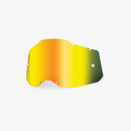 100 PROCENT AC2/ST2 YOUTH REPLACEMENT LENS  MIRROR GOLD, SZYBA/SZYBKA DO GOGLI POJEDYŃCZA ACCURI 2/STRATA 2 YOUTH DZIECIĘCE KOLOR ZŁOTE LUSTRO