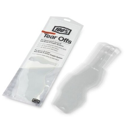 100 PROCENT AC2/ST2 YOUTH STANDARD TEAROFFS 20PK , ZRYWKI DO GOGLI ACCURI 2/ STRATA 2 YOUTH (DZIECIĘCE) 20 SZTUK STARY KOD: 5101910120