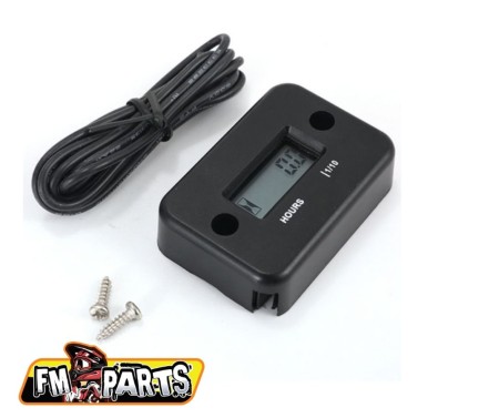 FMParts Licznik motogodzin indukcyjny czarny