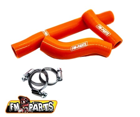 FMPARTS SILIKONOWE WĘŻE/PRZEWODY CHŁODNICY KTM EXC 250/300 TPI '20'23, HUSQVARNA TE/TEI 250/300 TPI '20'23 ,GASGAS EC 250/300 TPI '20'23 KOLOR POMARAŃCZOWY