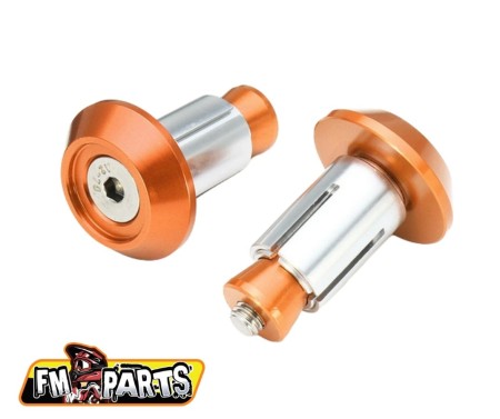 FMPARTS KOŃCÓWKI KIEROWNICY/KORKI ALUMINIUM KOLOR POMARAŃCZOWY