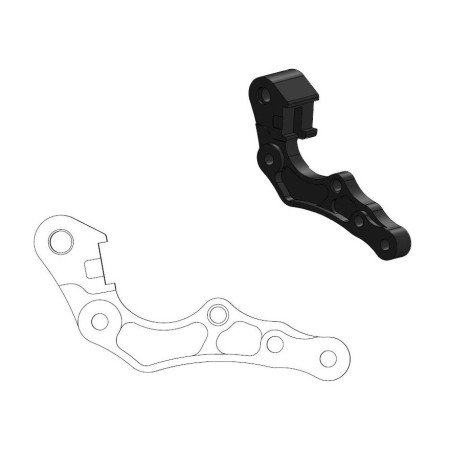 MOTOMASTER ADAPTER DO TARCZY 270MM GASGAS EC 250/300/350 F '21. HUSQVARNA FE/TE '22 KOLOR CZARNY ZACISK BRAKTEC