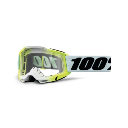 100 PROCENT GOGLE ACCURI 2 DUNDER  CLEAR LENS  KOLOR BIAŁY/CZARNY/ZIELONY SZYBKA PRZEŹROCZYSTA