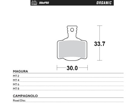 MOTOMASTER WYPRZEDAŻ BIKE PRO KLOCKI HAMULCOWE ROWEROWE ORGANICZNE PASUJE DO MAGURA MT 2, MT 4, MT 6, MT 8, CAMPAGNOLO ROAD DISC