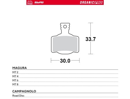 MOTOMASTER WYPRZEDAŻ BIKE PRO KLOCKI HAMULCOWE ROWEROWE ORGANICZNE PRO PASUJE DO MAGURA MT 2, MT 4, MT 6, MT 8, CAMPAGNOLO ROAD DISC