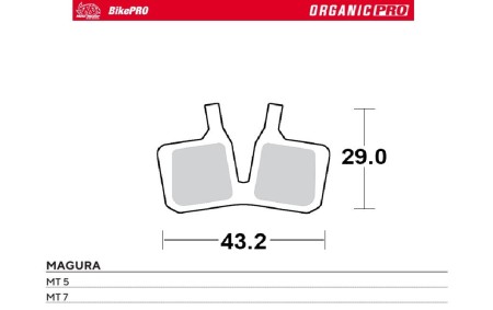 MOTOMASTER WYPRZEDAŻ BIKE PRO KLOCKI HAMULCOWE ROWEROWE ORGANICZNE PRO PASUJE DO MAGURA MT 5, MT 7