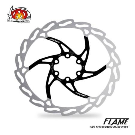 MOTOMASTER WYPRZEDAŻ BIKE TARCZA HAMULCOWA ROWEROWA FLAME 180x2,0x16,5mm (LAKIEROWANY CZARNY ŚRODEK)