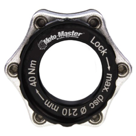MOTOMASTER WYPRZEDAŻ BIKE ADAPTER CENTERLOCK 6 ŚRUB OŚ 20mm KOLOR CZARNY SREBRNY