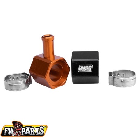 FMPARTS ALUMINIOWE ZŁĄCZE ZBIORNIKA PALIWA KTM / HUSQVARNA / GAS GAS TPI '18'23 KOLOR CZARNY