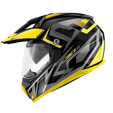 Obrazek dla: KAPPA KASK KV30 EVO GRAYER DUAL OFF ROAD Z SZYBĄ I BLENDĄ KOLOR CZARNY MAT/SZARY/ŻÓŁTY ROZM. L/60 ( HOMOLOGACJA ECE 22R06 )