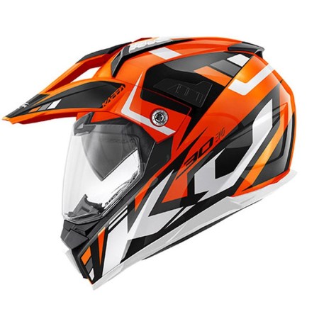 Obrazek dla: KAPPA KASK KV30 EVO GRAYER ENDURO RIDE DUAL OFF ROAD Z SZYBĄ I BLENDĄ KOLOR POMARAŃCZOWY/CZARNY ROZM. XL/61 ( HOMOLOGACJA ECE 22R06 )