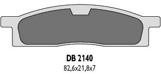 DELTA BRAKING KLOCKI HAMULCOWE KH119  ZASTĘPUJĄ DB2140MXN ORAZ DB2140QDN
