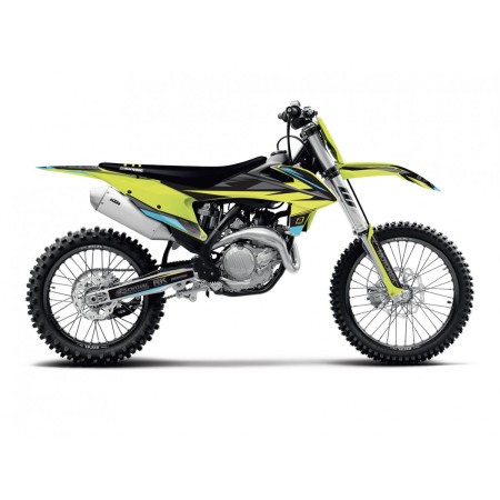 BLACKBIRD KOMPLET NAKLEJEK (OKLEIN) + POKROWIEC POSZYCIE NA SIEDZENIE KTM SX/SXF '19'22, EXC/EXCF '20'23 STEALTH