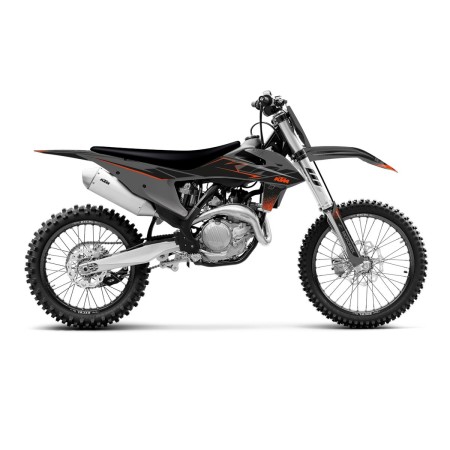 BLACKBIRD KOMPLET NAKLEJEK (OKLEIN) + POKROWIEC POSZYCIE NA SIEDZENIE KTM SX/SXF '19'22, EXC/EXCF '20'23 MAT BLACK