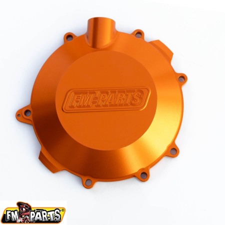 FMPARTS POKRYWA SPRZEGŁA (DEKIEL) WZMACNIANA CNC 6082 ALUMINIUM (WIĘKSZA POJEMNOŚĆ OLEJU) KTM/HUSQVARNA/GAS GAS 250/300 '17'23 KOLOR POMARAŃCZOWY