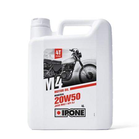 Obrazek dla: IPONE M4 20W50 OLEJ SILNIKOWY MINERALNY 4L (JASO MA2, API SJ) (AKC) (6) WYPRZEDAŻ