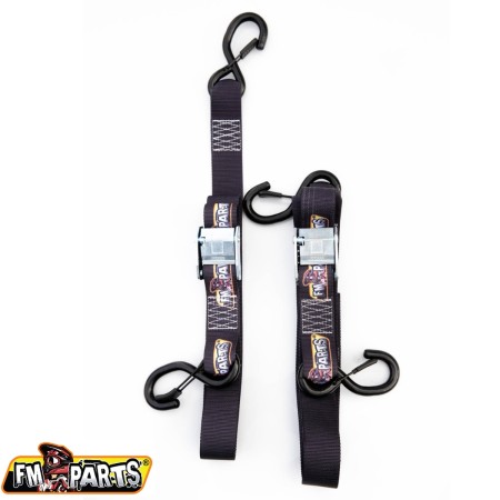 FMPARTS PASY TRANSPORTOWE DO MOCOWANIA MOTOCYKLA KOLOR CZARNY