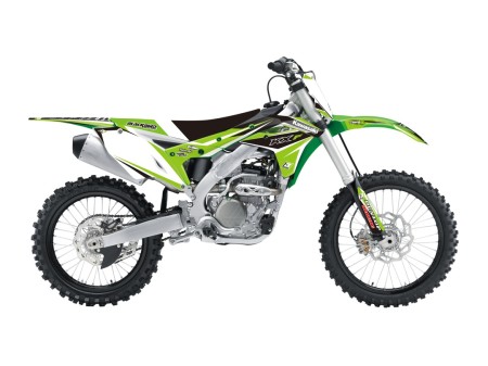 BLACKBIRD KOMPLET NAKLEJEK (OKLEIN) + POKROWIEC POSZYCIE NA SIEDZENIE KAWASAKI KXF 250 '17'20 DREAM 4 KOLOR ZIELONY CZARNY