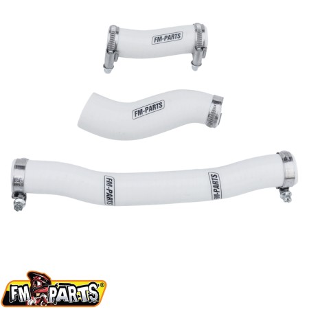 FMPARTS SILIKONOWE WĘŻE/PRZEWODY CHŁODNICY KTM EXC 250/300 TPI '20'23, HUSQVARNA TE/TEI 250/300 TPI '20'23 ,GASGAS EC 250/300 TPI '20'23 KOLOR BIAŁY