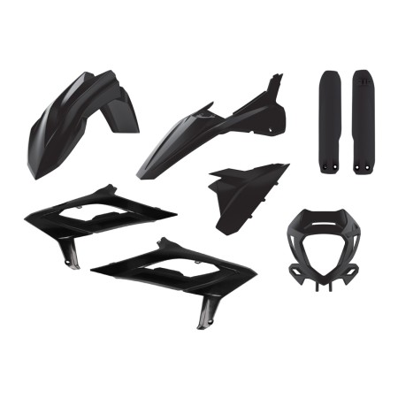 POLISPORT KOMPLET PLASTIKÓW (FULL KIT) BETA RR 2T/4T '23'24 W ZESTAWIE OSŁONA LAMPY (8667300002) I OSŁONY AMORTYZATORÓW (8399100003) KOLOR CZARNY