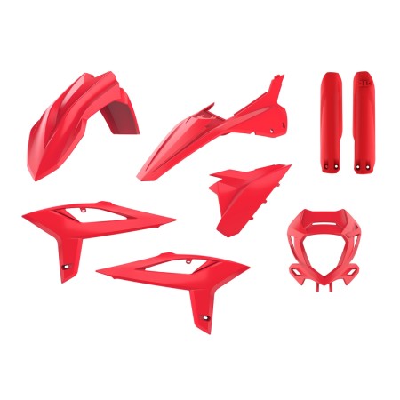 POLISPORT KOMPLET PLASTIKÓW (FULL KIT) BETA RR 2T/4T '20'22 W ZESTAWIE OSŁONA LAMPY (8667300004) I OSŁONY AMORTYZATORÓW (8399100001) KOLOR CZERWONY