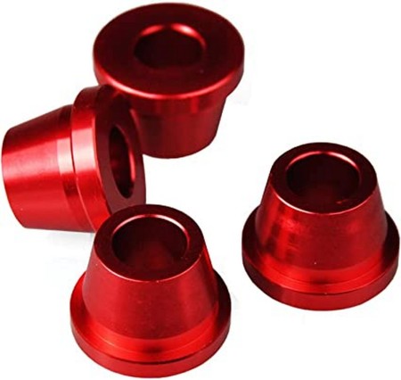 SCAR RACING RUBBER KILLERS TULEJKI MONTAŻOWE MOCOWAŃ KIEROWNICY DO PÓŁEK SUZUKI RM 250Z '07'25, RM 450Z '05'25, RM 125 '05'08, RM 250 '02'08, DRZ 450 '05'25, DRZ 400SM '05'18, RMX 450Z '10'17 KOLOR CZERWONY