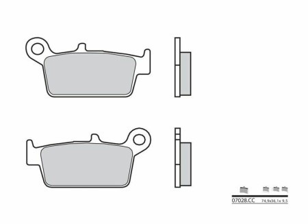BREMBO KLOCKI HAMULCOWE KH131 CARBON CERAMIC