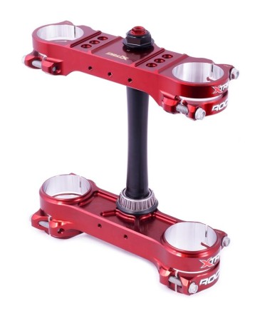 XTRIG PÓŁKI ZAWIESZENIA PRZEDNIEGO ROCS PRO TRIPLE CLAMPS KTM SX/SXF 125/250/350/450 '13'22; EXC/EXCF '14'23; HUSQVARNA '14'22; GAS GAS EC/ECF/MC/MCF '21'23 M12 (OFFSET 22MM24MM) KOLOR XTRIG BROWN