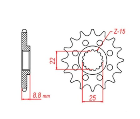 Obrazek dla: MTX PARTS ZĘBATKA PRZEDNIA 1248 14 KTM SX/EXC '91'22 (JTF1901.14) (ŁAŃC. 520)