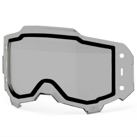 100 PROCENT ARMEGA / ARMATIC FORECAST ROLLOFF REPLACEMENT LENS  DUAL PANE SMOKE  SZYBA/SZYBKA PODWÓJNA WENTYLOWANA DO GOGLI ARMEGA / ARMATIC FORECAST ROLLOFF KOLOR SMOKE PRZYCIEMNIANY