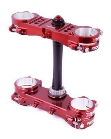 XTRIG PÓŁKI ZAWIESZENIA PRZEDNIEGO ROCS PRO TRIPLE CLAMPS KTM SX/SXF 150/250/350/450 '22'24; HUSQVARNA '22'24; GAS GAS EC/ECF/MC/MCF '24 M12 (OFFSET 20MM22MM) KOLOR XTRIG BROWN